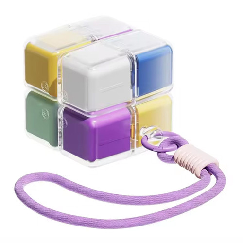 Overt Rubik's Cube Pill Box with Lanyard – Portable 8 Grids
